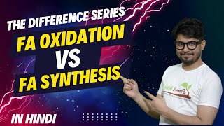 Difference between fatty acid oxidation and fatty acid biosynthesis  CSIR NET Life science Hindi [upl. by Osber]