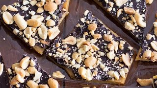 CHOCOLATE amp PEANUT SALTED CARAMEL BARK  RECIPE [upl. by Peterec]