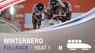 Winterberg  4Man Bobsleigh Heat 1 World Championships 2015  IBSF Official [upl. by Wallach]