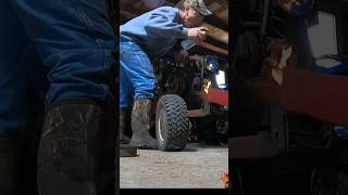 Starting the wheel horse lawn tractor on fire kohler youtubeshorts new fypシ fyp [upl. by Rengaw]