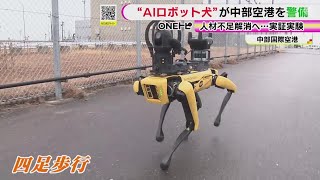 不審者を認識し警告…中部空港に警備用の『AI搭載ロボット犬』導入に向け実証実験 労働環境の改善に期待 [upl. by Lion]