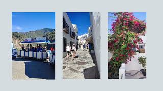 Frigiliana Pueblo Blanco Andalucia Spain A Tourist MiniTrain Ride around the village [upl. by Nnahteb]