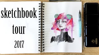 Sketchbook Tour  Flip Through 2017 [upl. by Ker]