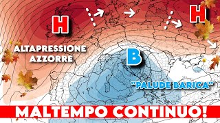 ▶ METEOSCENARIO INCREDIBILE quotLAGUNA BARICAquot CON CONTINUO FREDDO PIOGGIA E NEVE IN ITALIA FINO AL [upl. by Aratahc67]