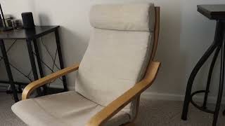 IKEA Poang Armchair Birch Veneer Hillared Beige Review Is This Really THE BEST Arm Chair [upl. by Udelle]