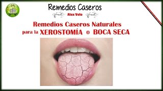 Remedios caseros naturales para la xerostomia o boca seca [upl. by Weixel]