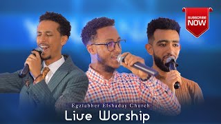 Live Worship Singer Abenezer Legese mezmure and aser  Egziabher elshaday Church [upl. by Anahsar]