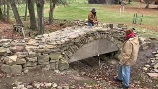 Dry stone bridge dropping the form [upl. by Stieglitz]