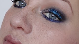 Tuto makeup de fêtes bleu pailleté [upl. by Willow]