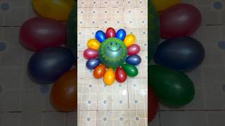 asmr beautiful water colorful Sunflower and mini rainbow balloons pop reverse satisfyingballoonpop [upl. by Laehcim933]