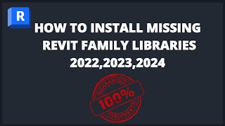 How to fix family library missing in Revit [upl. by Jenette]