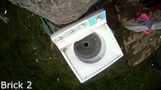 Top loader Washing machine DESTROYED with Bricks [upl. by Rodina317]