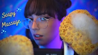 ASMR soapy sponge massage [upl. by Ajnin381]