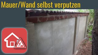 MauerWand selbst verputzen  Heimwerker SPEZIAL [upl. by Ynneg]