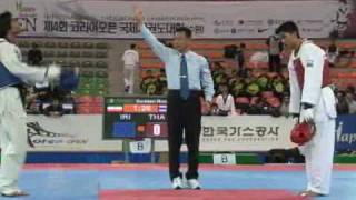 The 4th Korea Open Taekwondo Championships 2008 84 kg Iran vs Thailand Round 4 [upl. by Rhea]