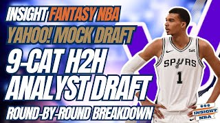 NBA Fantasy Basketball  OFFICIAL 1st YAHOO ANALYST MOCK DRAFT BREAKDOWN [upl. by Arayt947]