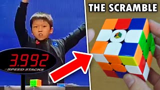 Legendary 448 Rubiks Cube WORLD RECORD Average by YiHeng Wang [upl. by Outlaw]