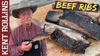 Beef Ribs Recipe  Smoked Beef Ribs on the Grill [upl. by Sass]