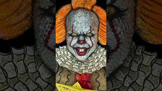 Hiya Georgie 🎈🚤 Rhinestone Pennywise Makeup Transformation HalloweenMakeup ClownMakeup [upl. by Setsero]