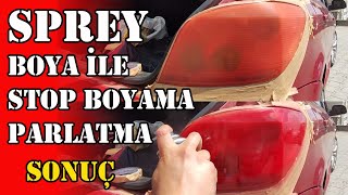 Stop Boyama İle Rengi Solmuş Stop Nasıl Parlatılır Basit Arka Stop Lambası Temizleme [upl. by Sharyl]