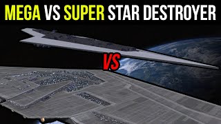 MEGA Star Destroyer vs SUPER Star Destroyer in Empire at War [upl. by Annoynek864]