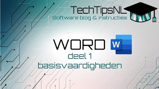 Word voor Beginners Deel 1  Basisvaardigheden [upl. by Adnoved]