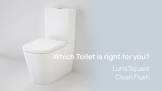 Caroma Luna Square Clean Flush Back to Wall Toilet  Which Toilet Is Right [upl. by Oah267]