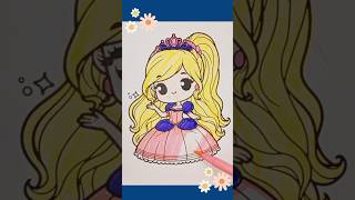 Beautiful Princess Bride 💜🩵💚 glitter glitterdress colorfulcreativekids princess color [upl. by Mast]