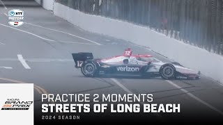 Top moments from Practice 2  2024 Acura Grand Prix of Long Beach  INDYCAR [upl. by Otrevire770]