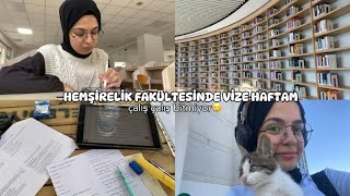 HEMŞİRELİK FAKÜLTESİ VİZE HAFTASI VLOG konular yetişmiyor🫠👩🏻‍💻💖 [upl. by Buffo941]