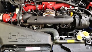 Subaru WRX STi vaccum leaks surging high fuel consumption boost leaks air leak hoses clamps service [upl. by Aryamo]