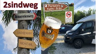 Wohnmobilstellplatz direkt am Brauereienweg in Franken  Wanderung von Bier zu Bier [upl. by Florin]