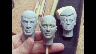 How I sculpt 16 scale heads with wax [upl. by Nikos]