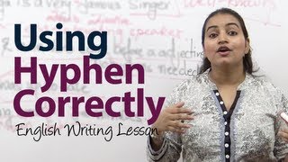 How to use Hyphen    correctly  English Grammar  writing lesson [upl. by Yelik]