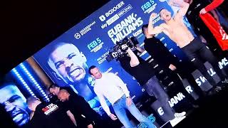 kalle Sauerland acting strange at eubank vs williams weigh in [upl. by Nylaj730]