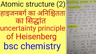 Uncertainty principle of HeisenbergBSC first year inorganic chemistry in hindi knowledge ADDA [upl. by Pederson730]