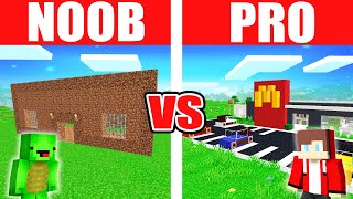 Mikey and JJ  NOOB vs PRO  MCDONALDS House Build Battle in Minecraft  Maizen [upl. by Poll]