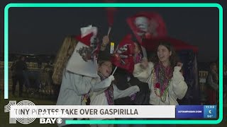 Tiny pirates invade Gasparilla for the childrens parade [upl. by Lledor]