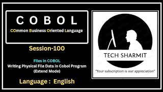 File Handling in COBOL Writing Physical File Data with OPEN EXTEND to Append Data Session100 [upl. by Viehmann]