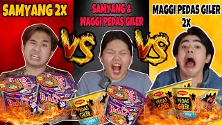 CHALLENGE MAKAN MAGGI PEDAS GILER CHEEZY BERAPI 2X VS SAMYANG HABANERO LIME 2X [upl. by Frayne195]