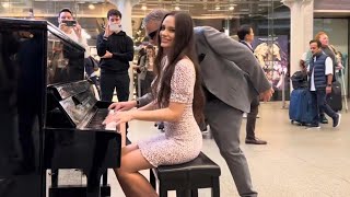 Boogie Woogie Queen Returns To The Public Piano [upl. by Janith]