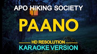 PAANO  APO Hiking Society KARAOKE Version [upl. by Ahsilad]