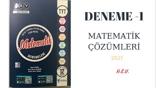 TOPRAK YAYINLARI TYT MATEMATİK 1DENEME ÇÖZÜMLERİ 129 2021 [upl. by Eila769]