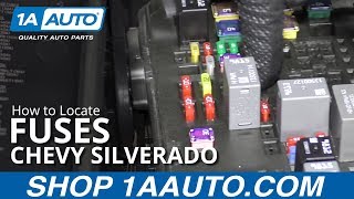 How to Locate Fuses 1419 Chevy Silverado [upl. by Langdon552]