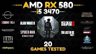 GPU at 100😃  RX 580  i5 3470  Test in 20 Games in 2024 [upl. by Marte]