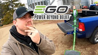 The BEST way to clean out a grain bin  EGO Power head  Bristle Brush [upl. by Gies]