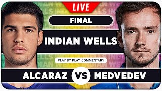 ALCARAZ vs MEDVEDEV • ATP Indian Wells 2024 Final • LIVE Tennis PlaybyPlay Stream [upl. by Akinat]