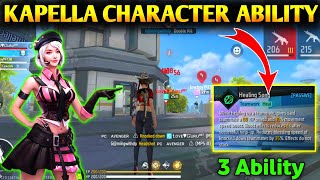 KAPELLA CHARACTER ABILITY  FREE FIRE KAPELLA CHARACTER ABILITY  KAPELLA ABILITY FREE FIRE [upl. by Lindo625]