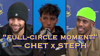 STEPH CURRY Chet “crossed me up  my own camp” HOLMGREN “fullcircle moment” CHRIS PAUL postgame [upl. by Quinn635]