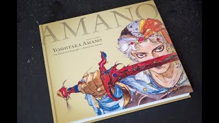 book flip Yoshitaka Amano The Illustrated BiographyBeyond the Fantasy [upl. by Phira]